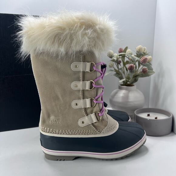 Sorel Joan of Arctic Suede Waterproof Boots Tan NL 2762-010 Youth 7 Women 8.5 - Picture 4 of 13